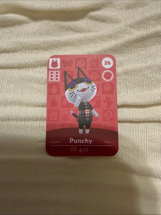 Other - Punchy Animal Crossing Amiibo Card Unofficial Villager NFC